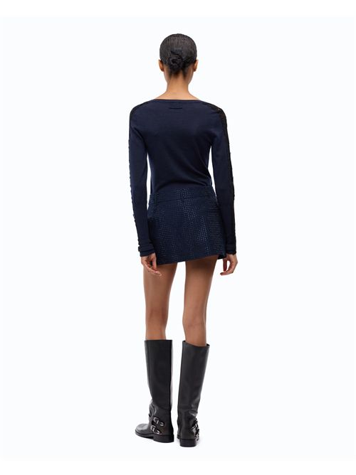 Cardigan in lana con inserti in pizzo PINKO | 107774A3O1/G03